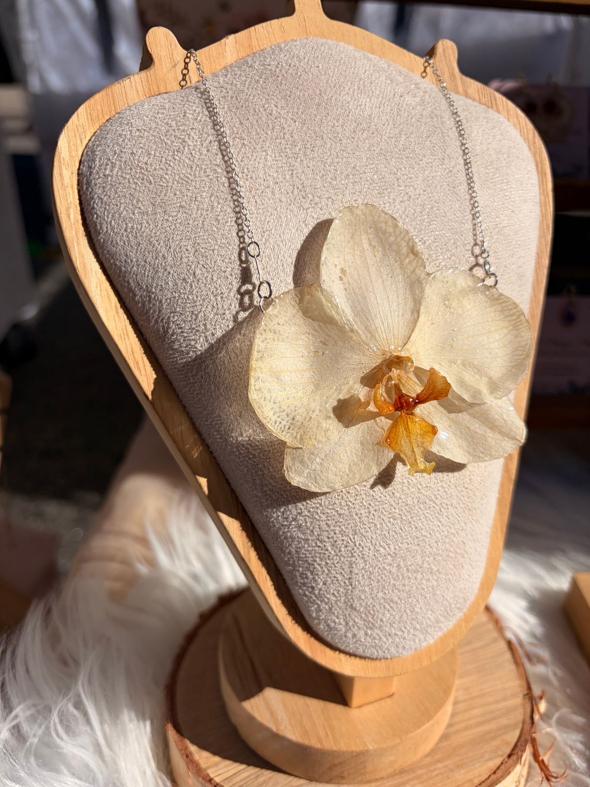 Extra Large Buttercream Orchid-Sterling Silver