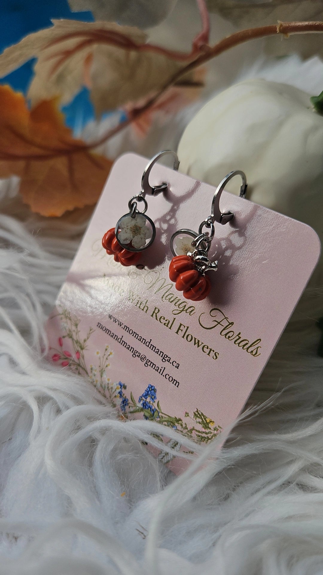 Pumpkins- Orange & Silver