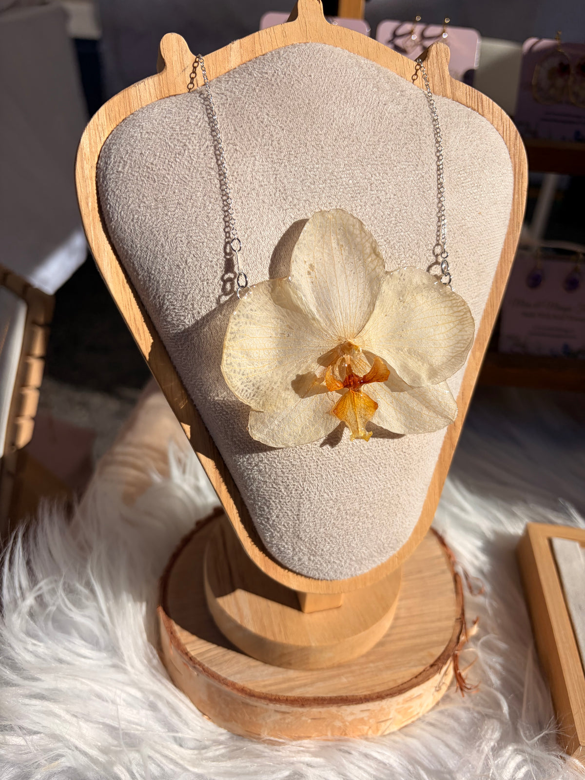 Extra Large Buttercream Orchid-Sterling Silver