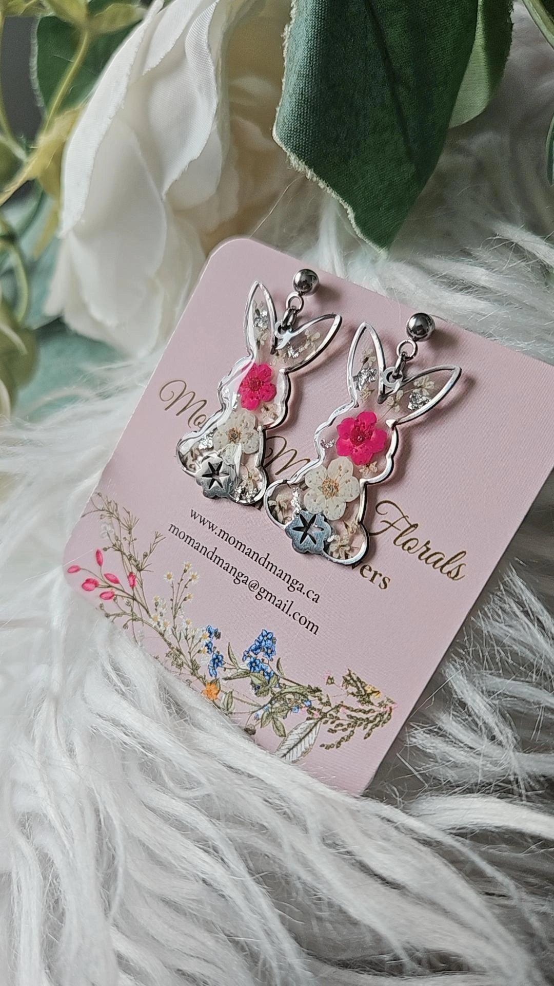 Floral Bunny Stud