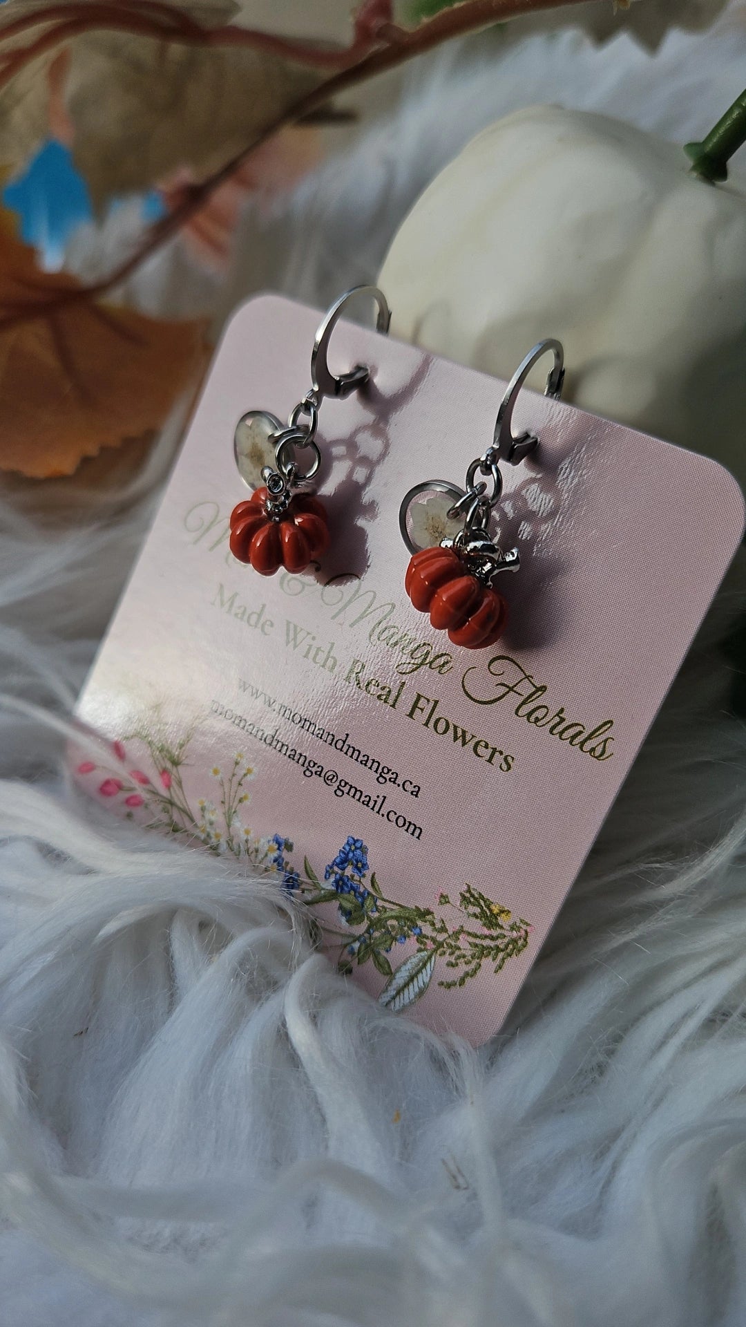 Pumpkins- Orange & Silver