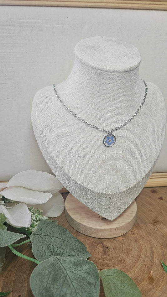 Silver- Forget Me Not Necklace