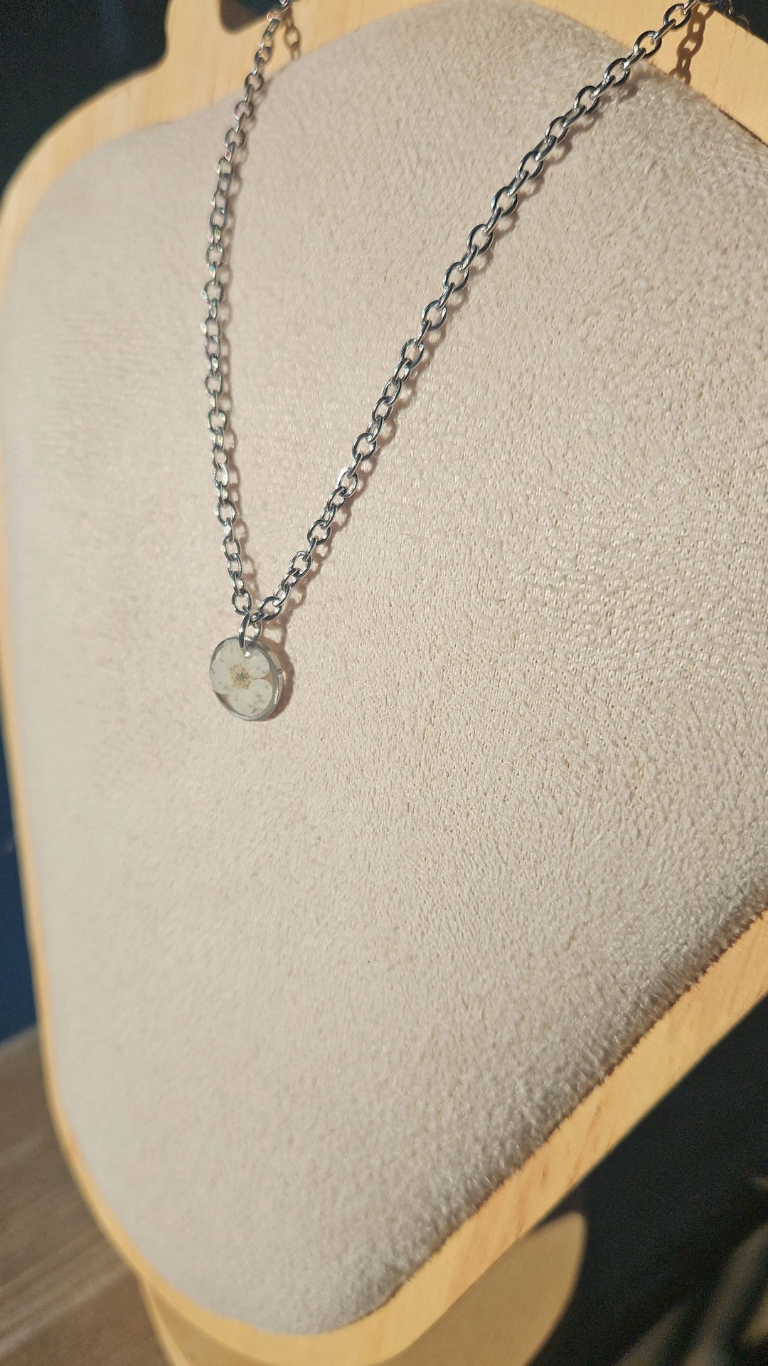 White Alyssum Charm For Necklace- Charm Only