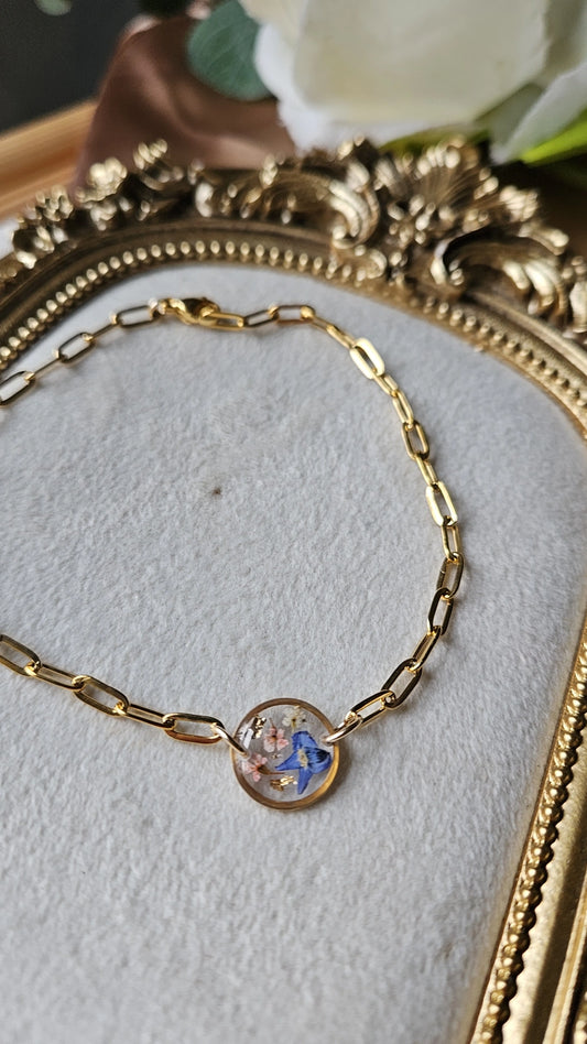 Small Gold Paperclip Bracelet