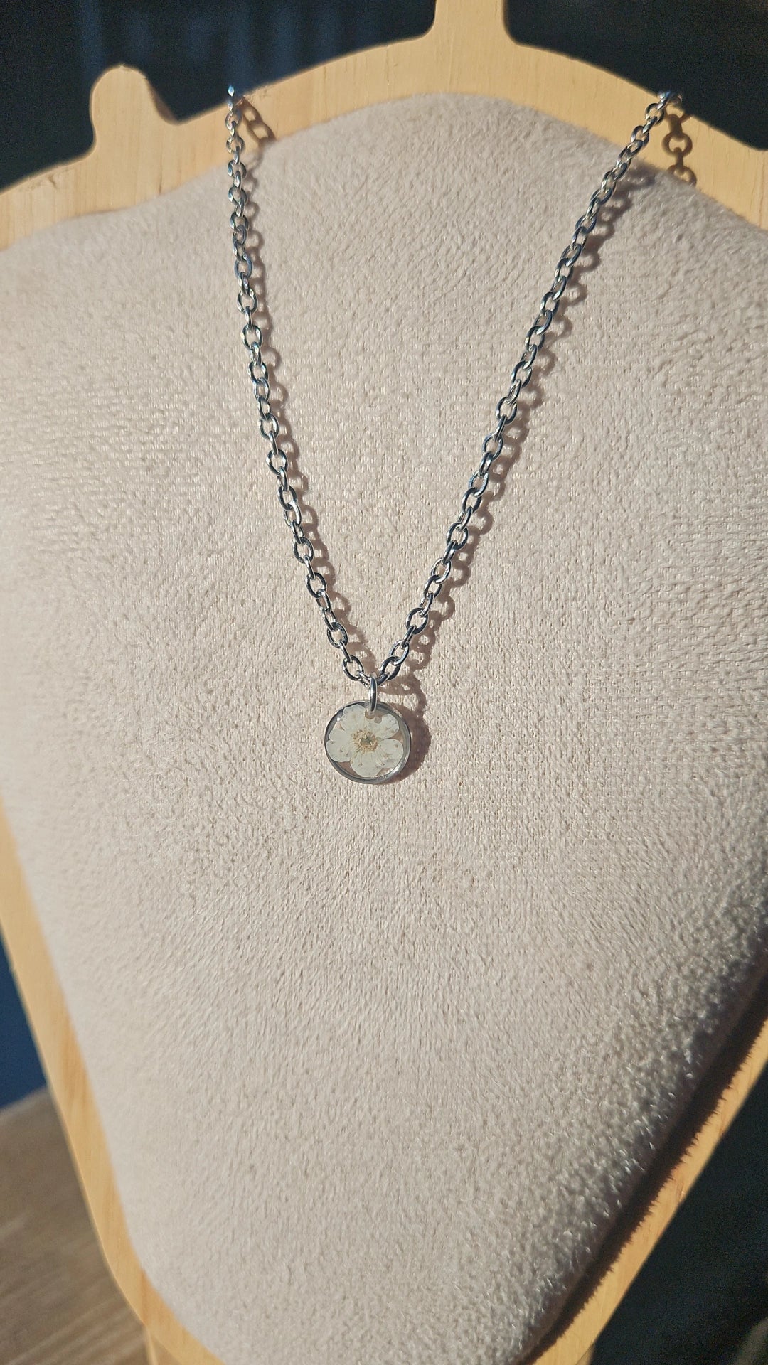 White Alyssum Charm For Necklace- Charm Only