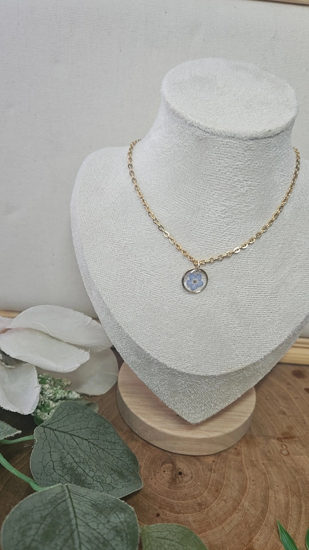 Gold- Forget Me Not Necklace