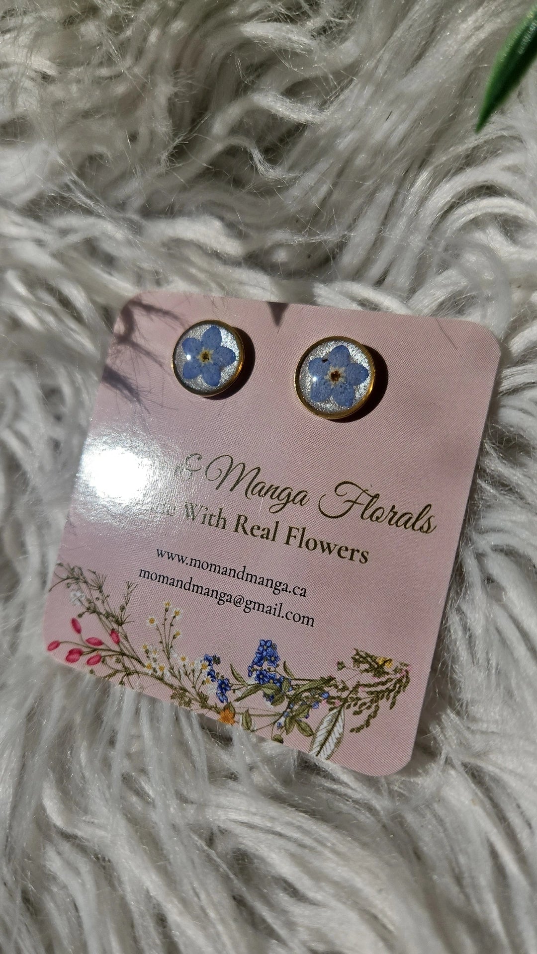 Forget-me-not Gold Stud