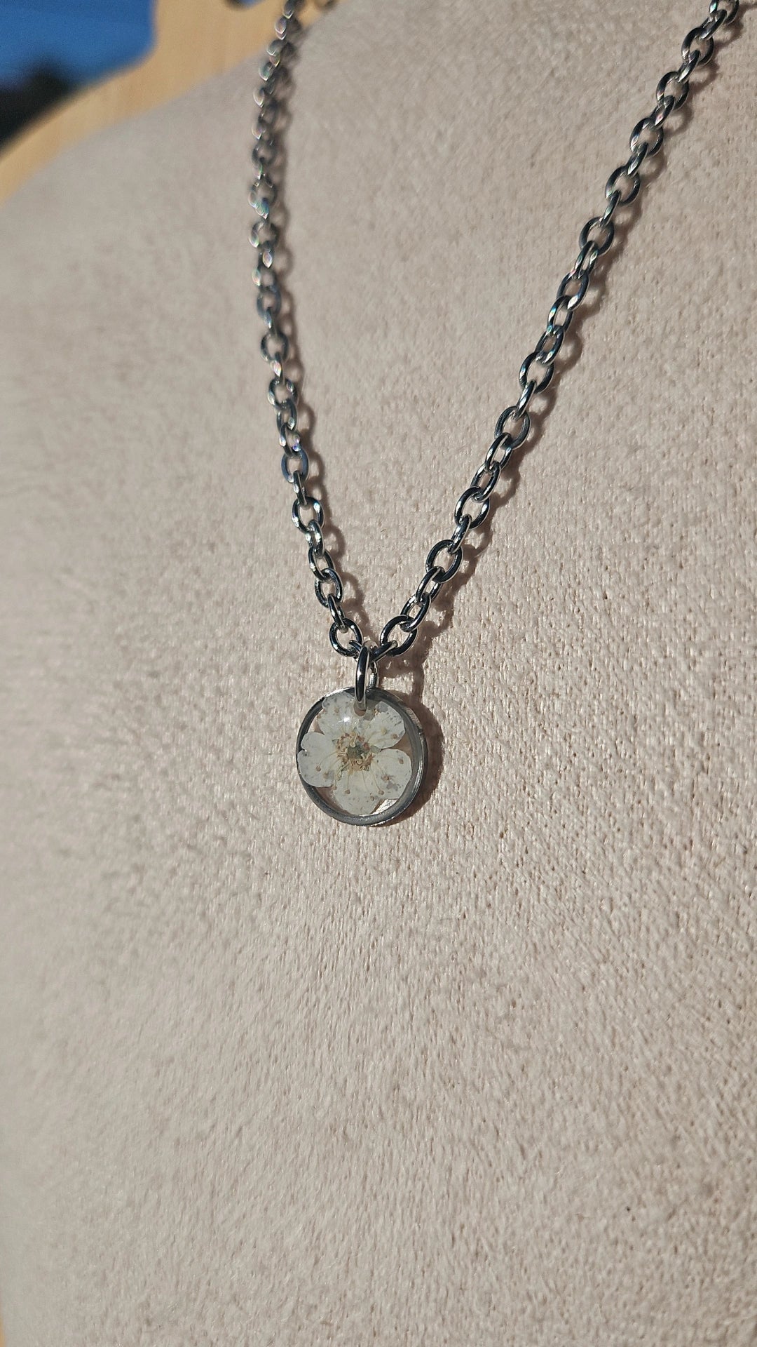 White Alyssum Charm For Necklace- Charm Only