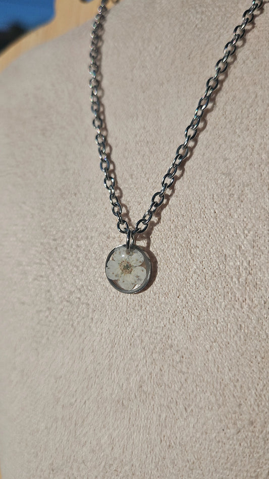 White Alyssum Charm For Necklace- Charm Only