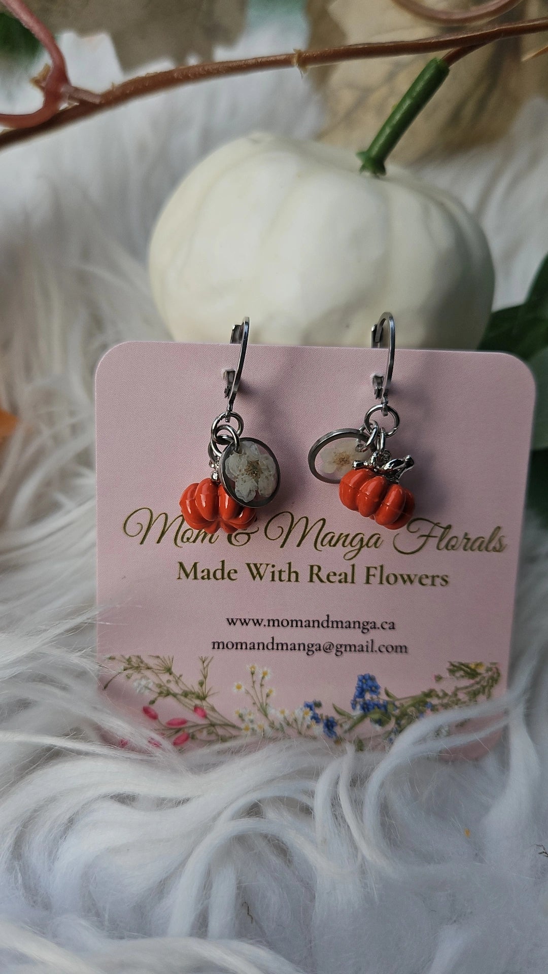 Pumpkins- Orange & Silver
