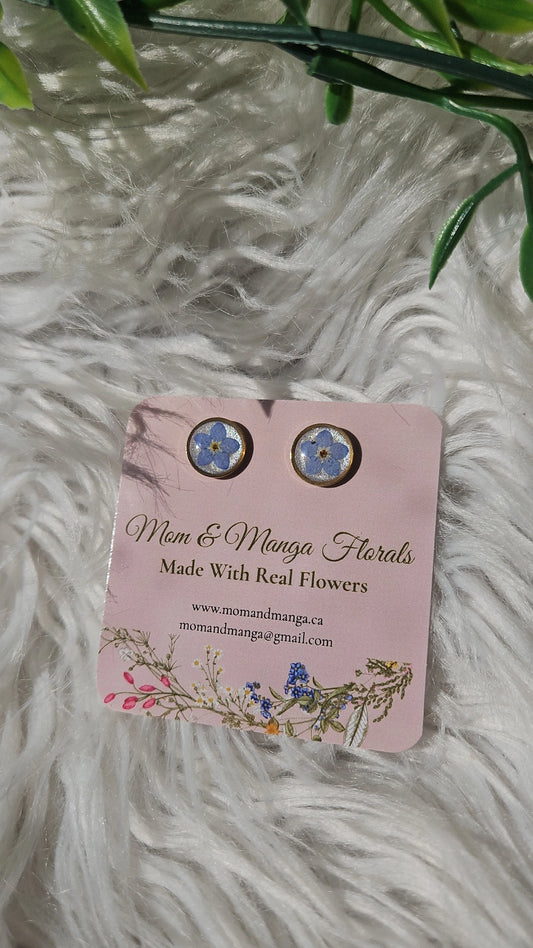 Forget-me-not Gold Stud