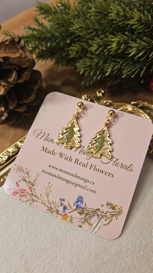 Christmas Tree- Gold Studs