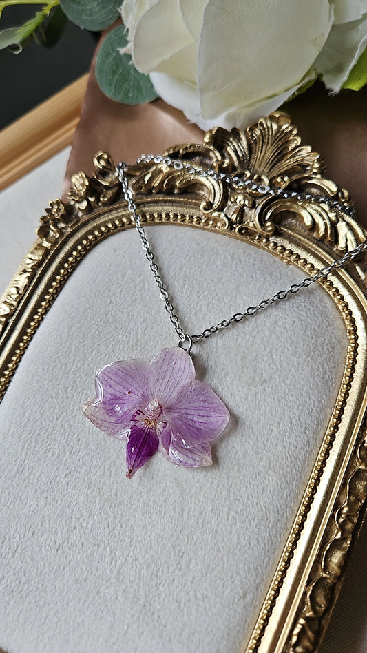 Orchid Necklace- Stainless Steel