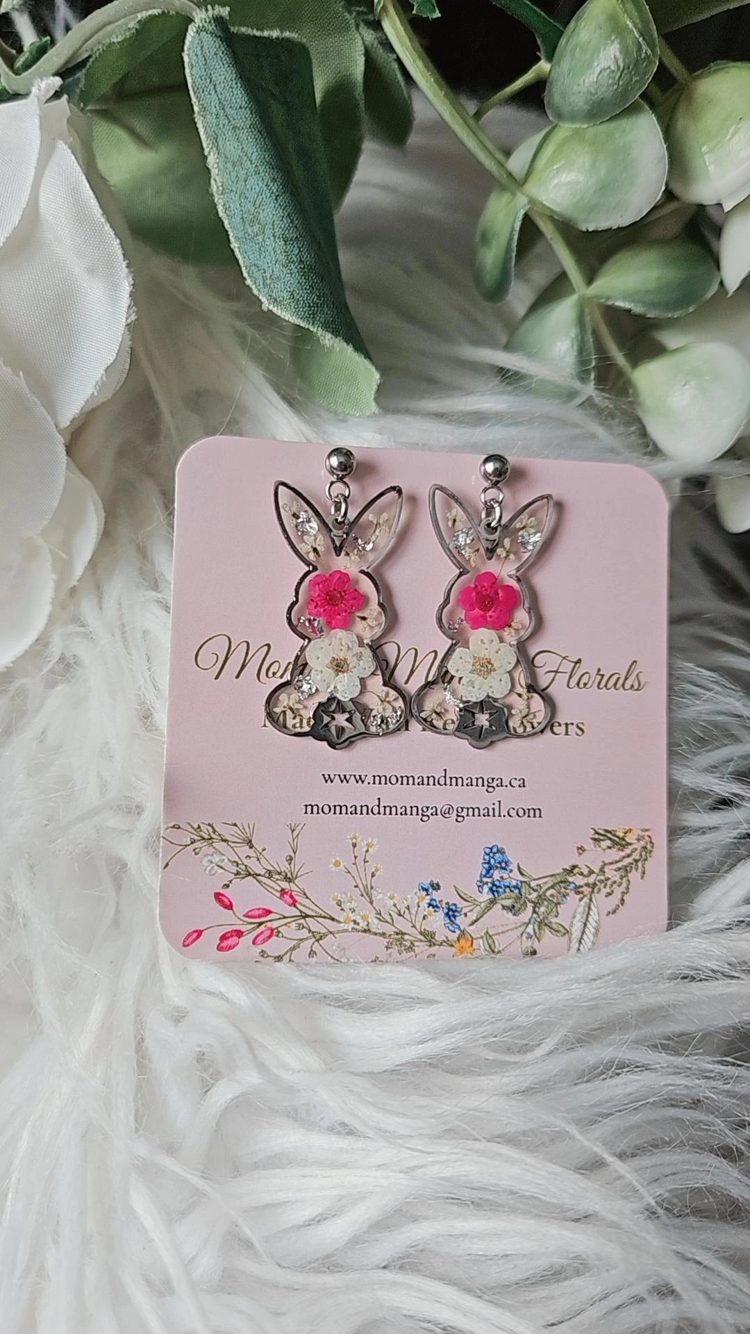 Floral Bunny Stud